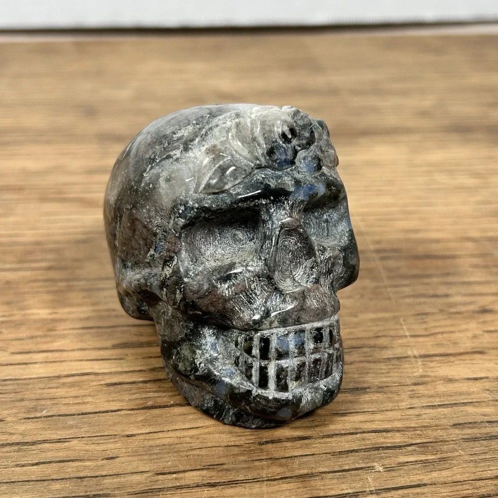 Labradorite Crystal Skull – Hand-Carved‎ Mini Gemstone Skull - Approx 2